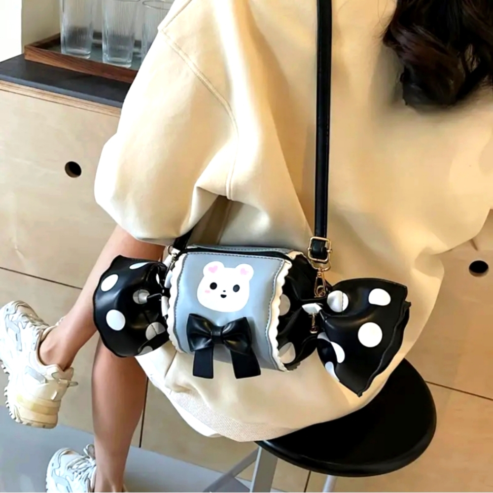 Candy Shape Crossbody Bag Cartoon Bow